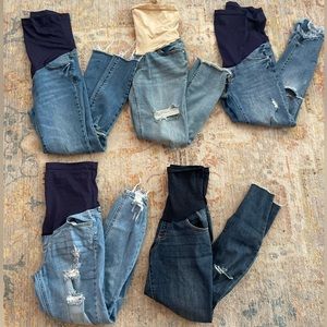 Pink blush maternity jeans bundle